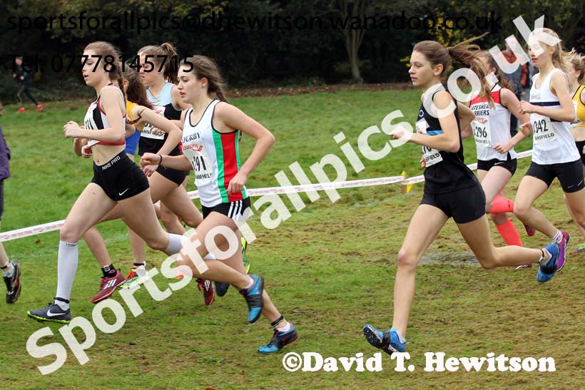 Women under-17s, National Cross Country Relays, Berry Park, Mansfield. Photo: David T. Hewitson/Sports for All Pics